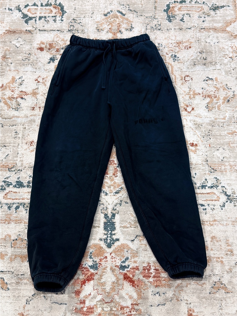 YoungLA Black Drawstring Fleece Joggers